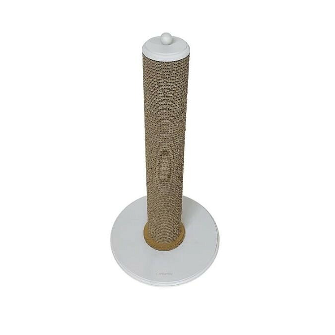 猫用爪とぎ マティータ グレー 縦型 円筒型 MDF 安定性 爪磨き カリカリーナ|PocketCompany 店