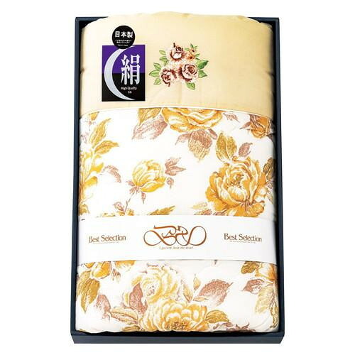 シルク混肌布団 150&times;200cm 大判 洗濯機可能 詰め物シルク 寝具 ベージュ｜PocketCompany　店