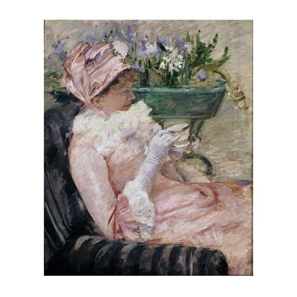 複製画 メアリー・カサット お茶の時間 6号 額縁付き 世界の名画 プリハード｜PocketCompany　店