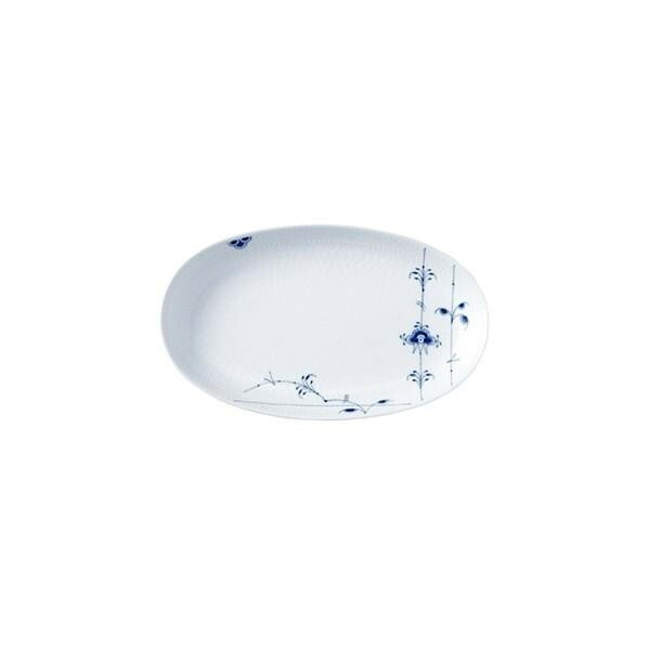 オーバルディッシュ 23cm 洋食器 磁器 ブルーパルメッテ スタイリッシュ｜PocketCompany　店 7,888円