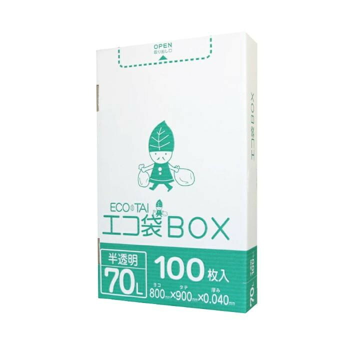 ゴミ袋 70L 半透明 100枚 箱入り 丈夫 厚み0.04mm 厚手 柔軟性 205｜PocketCompany　店 14,205円