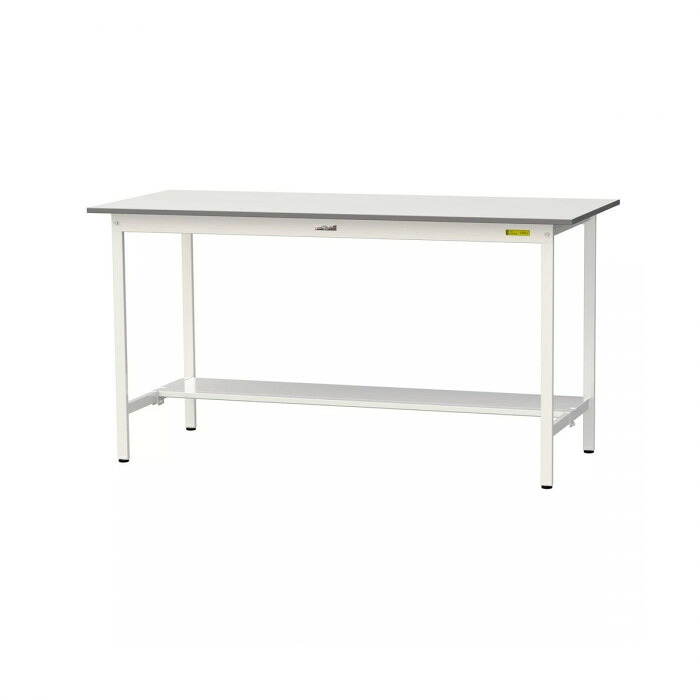 山金工業(YamaTec) SUPH-1875T-WW ワークテーブル150シリーズ 固定式 (H950mm) 1800&times;750mm (半面棚板付)｜PocketCompany　店