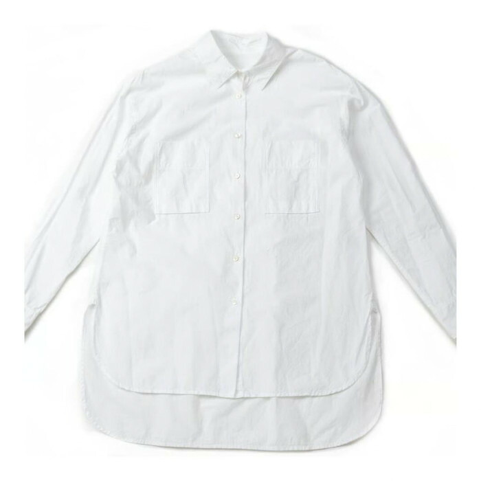 KADONO SARASHI SOME 和晒 長袖 両脇ディープスリットシャツ Lサイズ ホワイト｜PocketCompany　店 13,298円