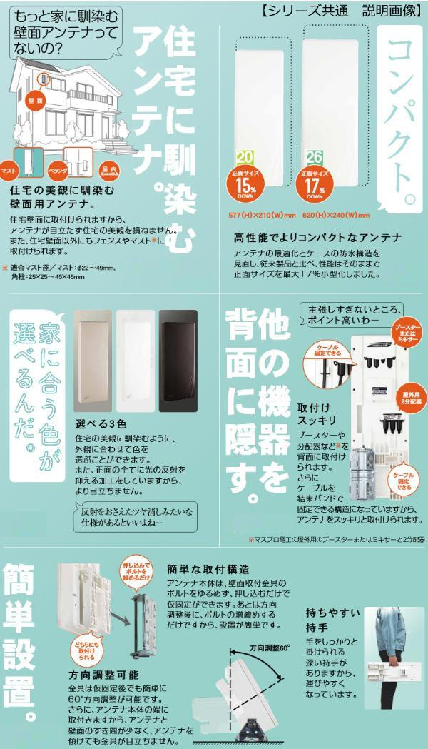 安心の実績 高価 買取 強化中 マスプロ電工 屋外用 地上デジタル放送用 UHFアンテナ SKY WALLIE スカイウォーリー 20素子アンテナ相当  ブースター内蔵 ウォームホワイト U2SWLA20B fucoa.cl