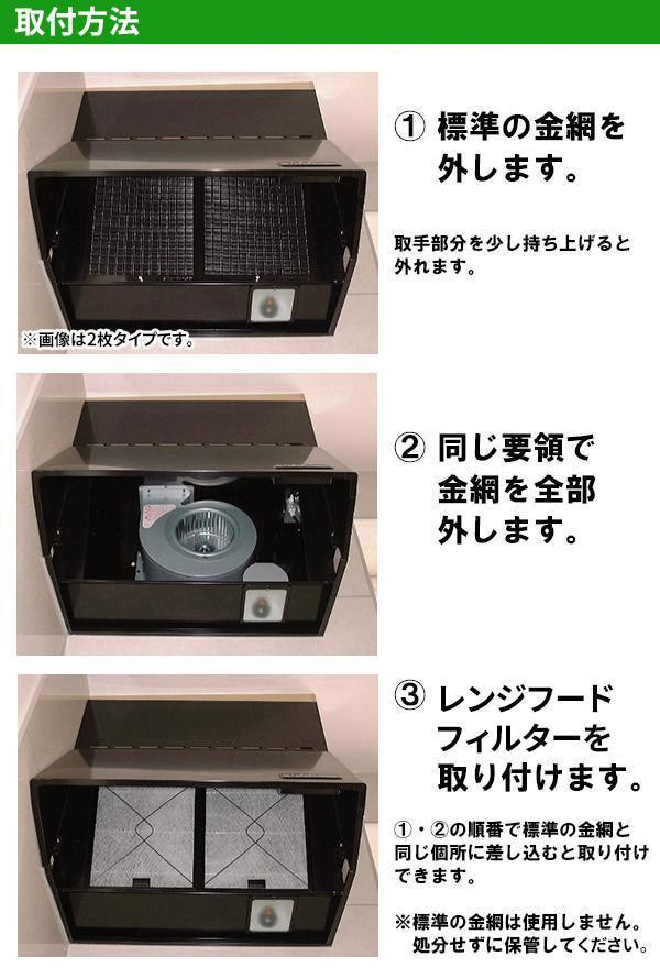2個以上購入で送料無料 東洋機械 不織布 レンジフードフィルター 差し込みタイプ 34.8×29.7 ステンレス製取付用枠3枚+フィルター3枚  キッチン
