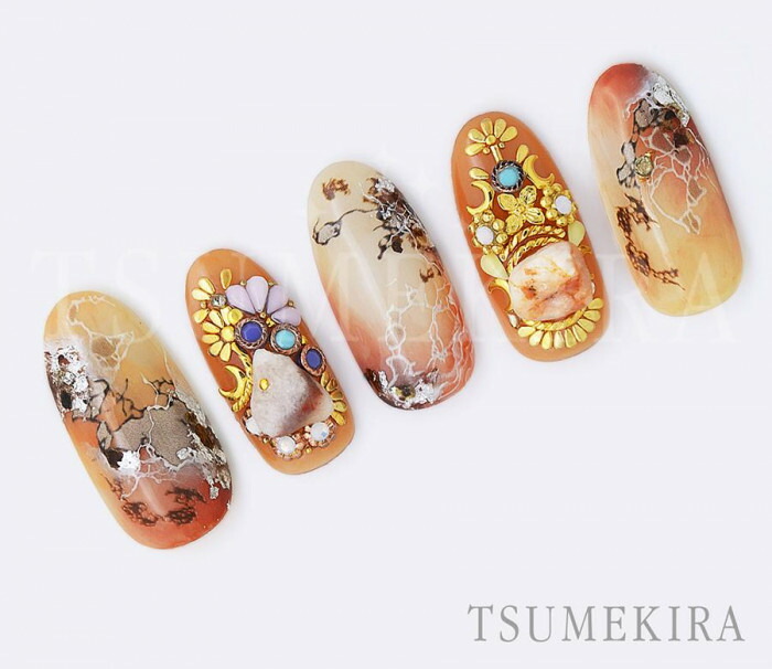 TSUMEKIRAツメキラネイルシールcolorsnailHanaプロデュース1turquobeigeNN-HAN-104