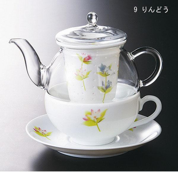ティーポット ティーフォーワン ガラス ポット カップ セット 有田焼 茶こし 1人用
