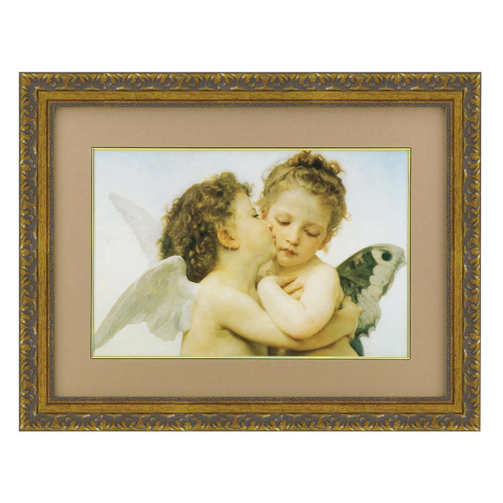 楽天市場】エンジェルフレーム 天使の額絵 ブーグロー「ファーストキス