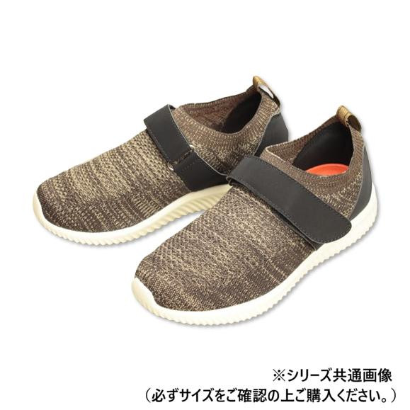 ストレッチスニーカー 超軽量 つまずきにくい リハビリ用 ブラウン L