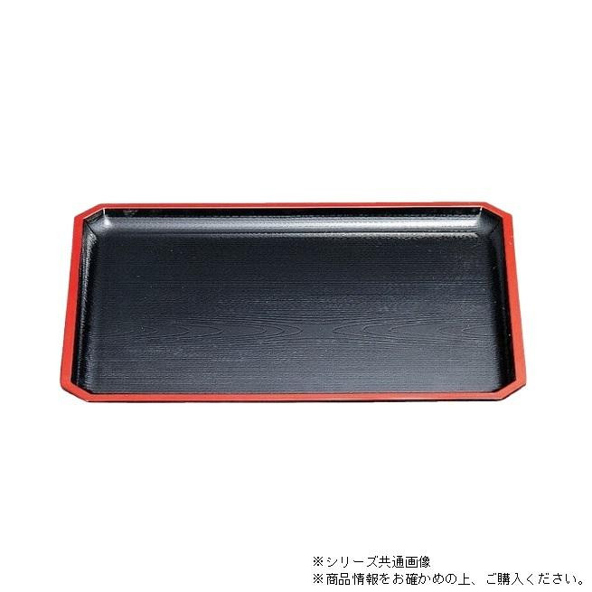 木目盆 尺6寸 黒天朱 ノンスリップ加工 耐熱 傷に強い 衛生的 配膳
