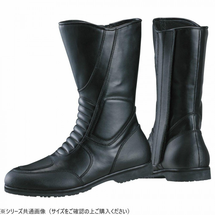 ツアラーブーツ ワイド ブラック 26cm バイク用 ロングブーツ 耐久