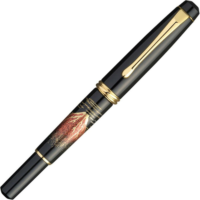 万年毛筆 夢銀河 蒔絵物語 赤富士 鼬毛 蒔絵 筆記用具 呉竹