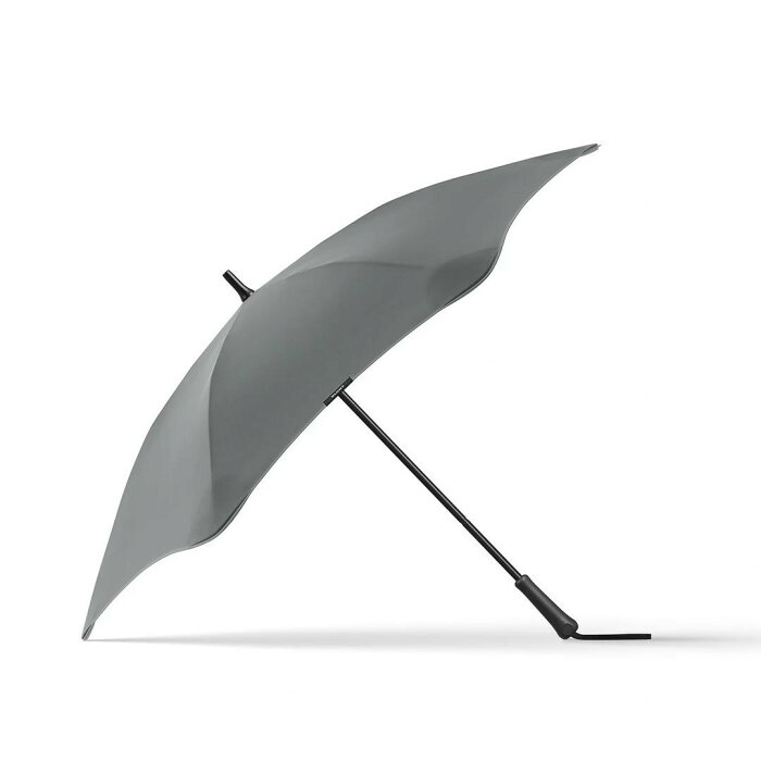 長傘 65cm ストームグレー 大きめサイズ 手開きタイプ 耐風設計 雨傘