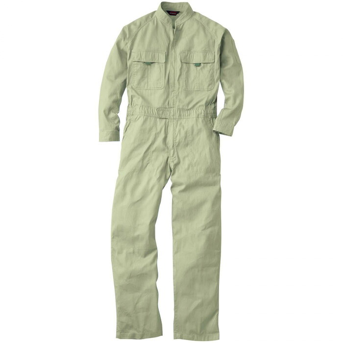 綿100% つなぎ服 6Lサイズ 動きやすい アコーディオンプリーツ 長袖