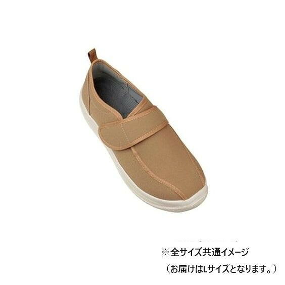 屋外用シューズ Lサイズ 24.0-24.5cm 5E キャメル 面ファスナー 296