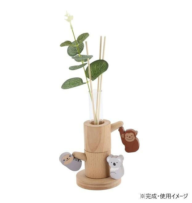アロマディフューザーセット フォレストフレンズ 50ml×2本 木製ベース