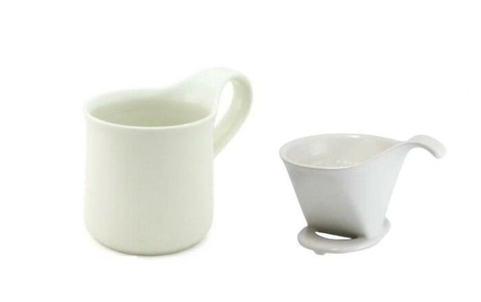 ドリッパー マグカップセット ホワイト アイボリー 陶磁器 コーヒー用品