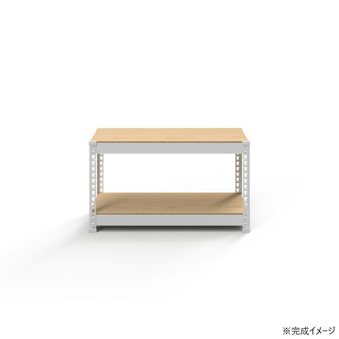 収納ラック 2段 追加棚 ホワイト 幅81cm ローボード 連結対応 組み立て