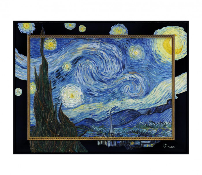 名画 額装 ゴッホ 星月夜 ビッグアート 壁掛け インテリア アートフレーム