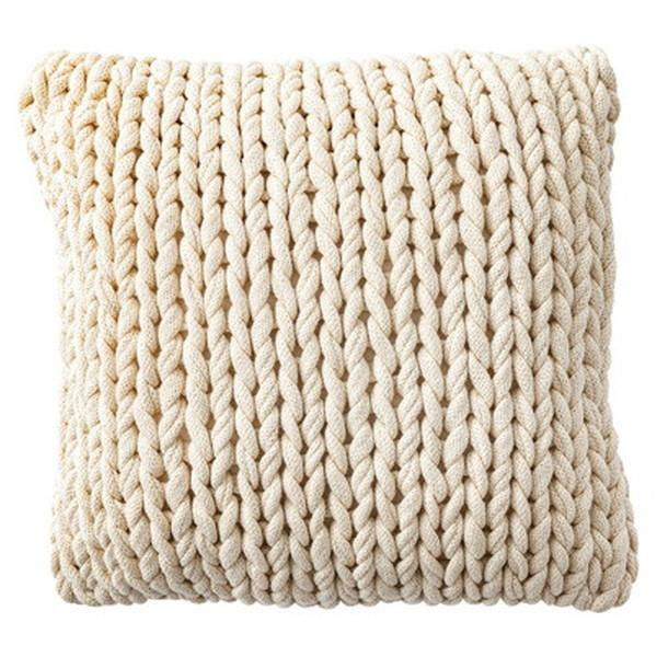 ニットクッション アイボリー 40×40cm コットン 編み込み 韓国インテリア 4,361円