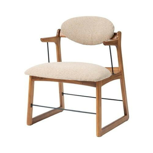 フロアチェア ローチェア 55×53×72cm チーク材 スチール 軽量 椅子 北欧風