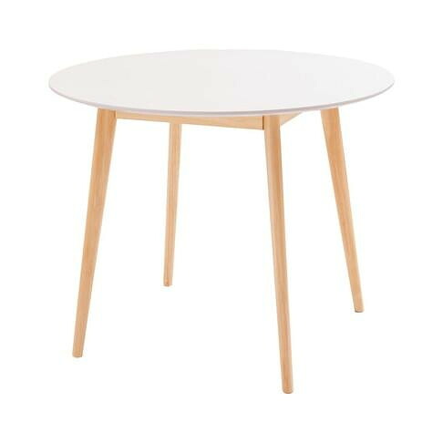 ラウンドテーブル ホワイト 90cm幅 円形テーブル コンパクト 北欧風