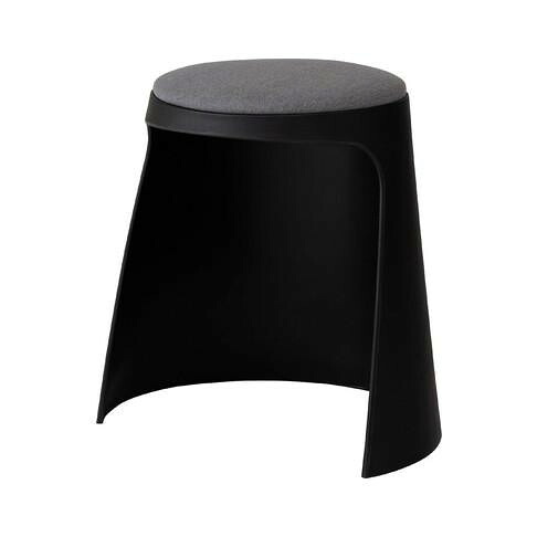 スツール ブラック スタッキング チェア カヌレ デザイン 布張り 完成品 東谷