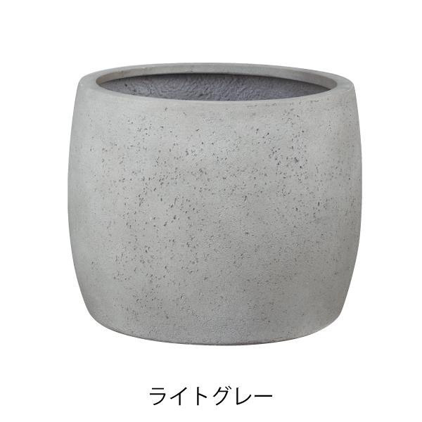 植木鉢 FRP製 軽量 耐久性 プランター モードライト バレル 34cm グレー