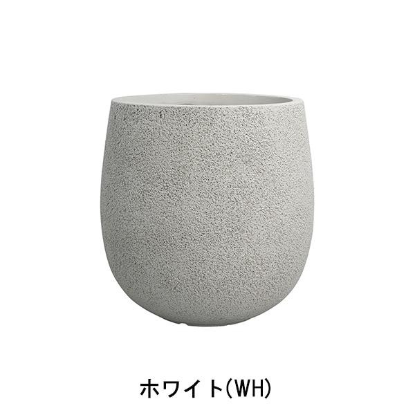 植木鉢 エッグ型 43cm ホワイト ファイバークレイ製 29L 鉢 園芸