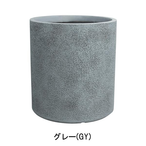 植木鉢 40cm グレー 45L ファイバークレイ シリンダー 鉢カバー 円柱型