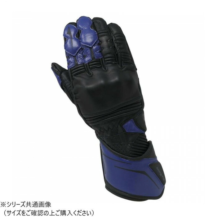 手袋 レーシンググローブ 牛革 耐久性 フィット感 ブルー LLサイズ