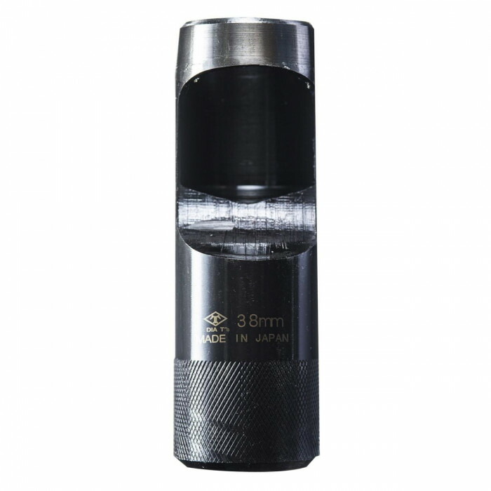 皮ポンチ 38.0mm 内側研磨 穴あけ 円板制作 皮 ビニール ゴム 日本製