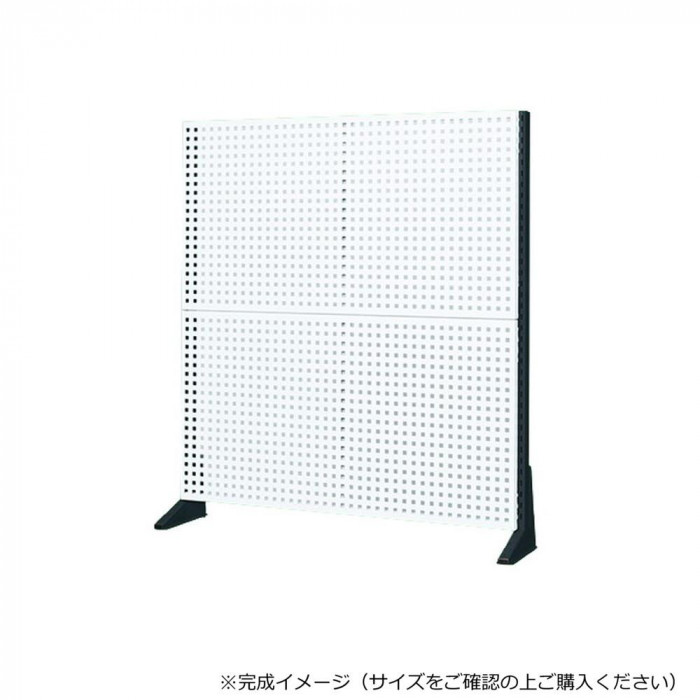 ポール型架台 パンチングパネル付 作業台取付棚 パールホワイト 900mm幅