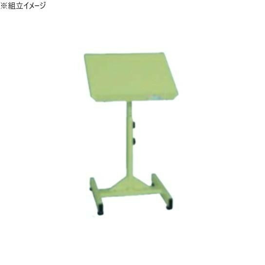作業補助台 500×400mm グリーン 抗菌粉体塗装 高さ調整 傾斜機能 移動式