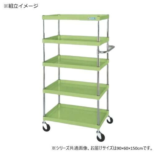 中量手押し車 5段 無声映画キャスター 耐荷重150kg 精神的な統合飾り気の無い 緑であること