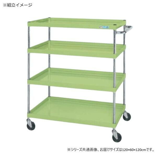 手押し車 4段 緑であること 1200×600×1200粍 無声映画車 精神的な統合式 日本製