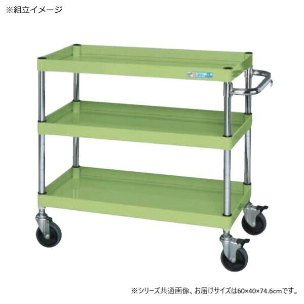 ワゴン 中量タイプ ダブルストッパー グリーン エラストマー車 耐荷重150kg