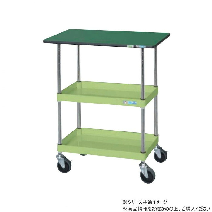 手押し車 天板付 90×60珊 緑であること 耐荷重150kg 無声映画車 精神的な統合