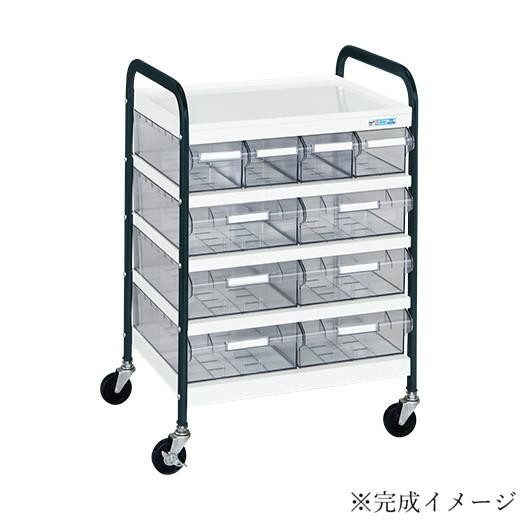 クリアボックスワゴン ボックス席10個付 白いこと 首尾一貫した耐荷重90kg 民族大移動式
