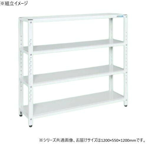 スチールラック 4段 幅120cm 堅牢構造 パールホワイト 耐荷重500kg 57,778円