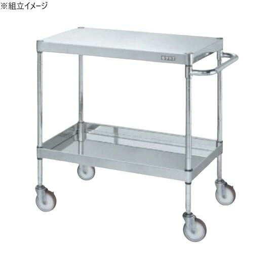 ステンレス鋼手押し車 2段 750×450×800粍 ナイロンウレタン車 燕三条