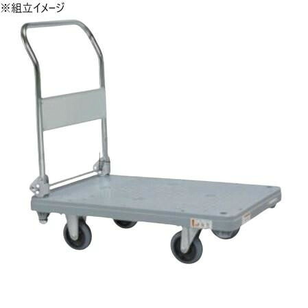 樹脂ハンドカー 折りたたみ取手 800×505mm 標準キャスター 台車