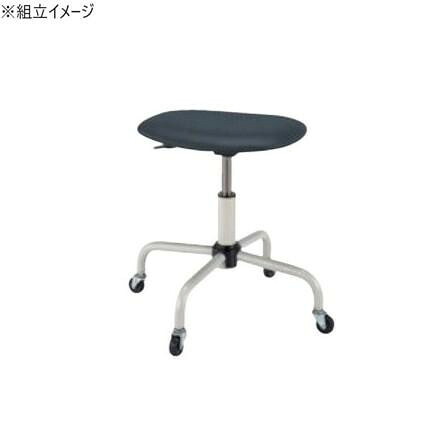 進め方用ワークチェアー キャスター付 黒いこと 低手向かい ウレタン 日本製 工業プラント