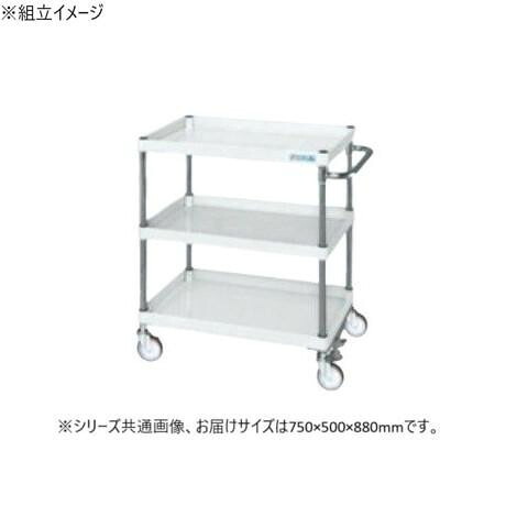 手押し車 立ち会い場ストッパー付 3段 白いこと 天然ゴム車 耐荷重150kg 日本製