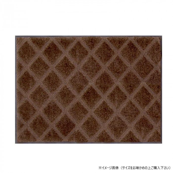 玄関マット 泥落とし 屋外 90×180cm 薄型 滑り止め ラバー ブラウン