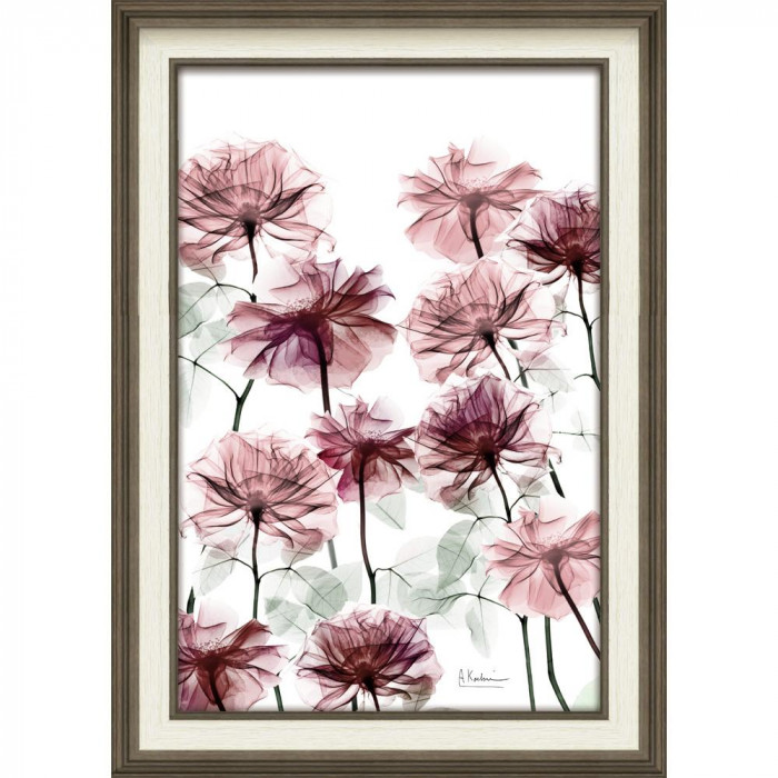 帆布美術 X線 御花臥榻 M大きさ 50×70糎 室内装飾 額装込