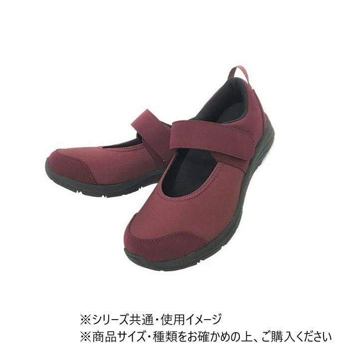 コンフォートシューズ すたこらさんソフト 晴77 ワイン 23cm マジック式