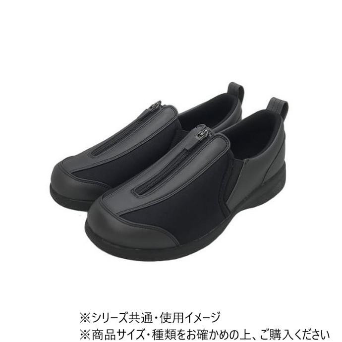 介護靴 24cm 介護シューズ 24.5cm 足指サポート 靴 ブラック 4E