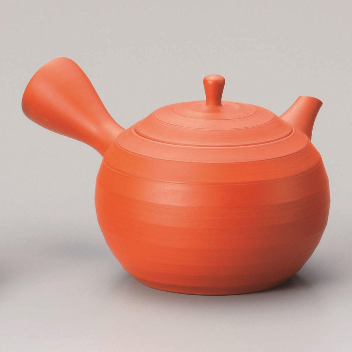 急須 朱泥 380cc セラメッシュ網 陶器製 お茶用品 日本製 伝統