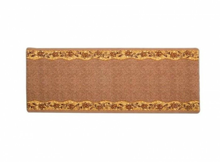 廊下敷きマット キッチンマット ナイロン製 耐久性 滑り止め ベージュ 67×540cm